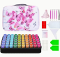 Preview: Diamond Painting Aufbewahrungsbox mit 60 Dosen Schmetterlinge 